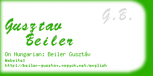 gusztav beiler business card